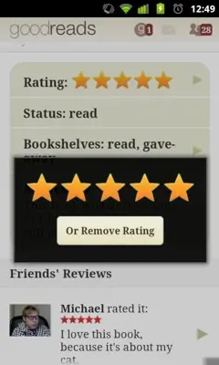 Goodreads android App screenshot 2